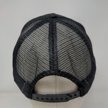 Restore Snapback Trucker Hat Black OSFM Adjustable Mesh Back Rope Otto