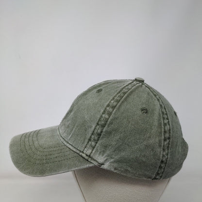 Unbranded Slideback Hat Green One Size Adjustable Vented Holes Blank Cotton