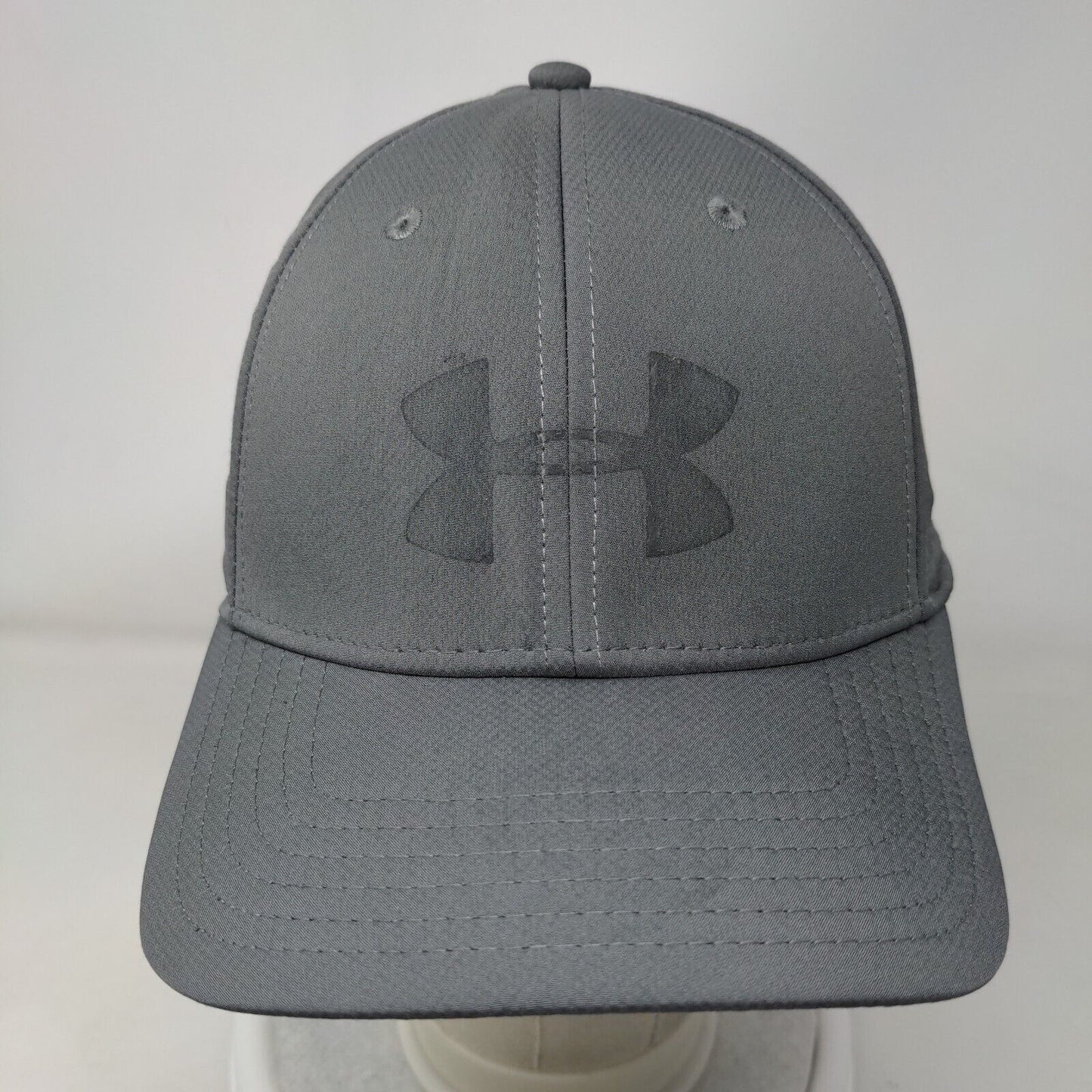 Under Armour Fitted Hat Gray Medium/Large 6 Panel Solid Vent Holes