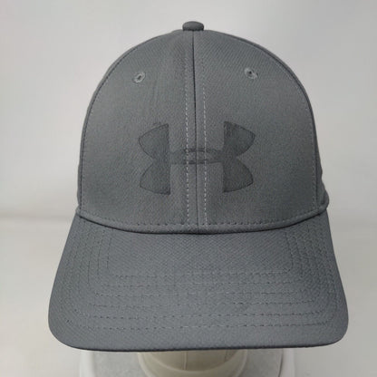 Under Armour Fitted Hat Gray Medium/Large 6 Panel Solid Vent Holes