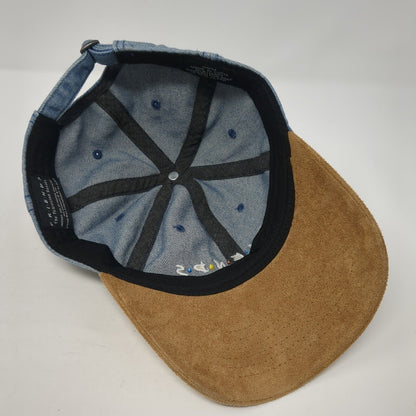 FRIENDS Slideback Hat Blue One Size Adjustable Embroidered Denim Warner Bros.