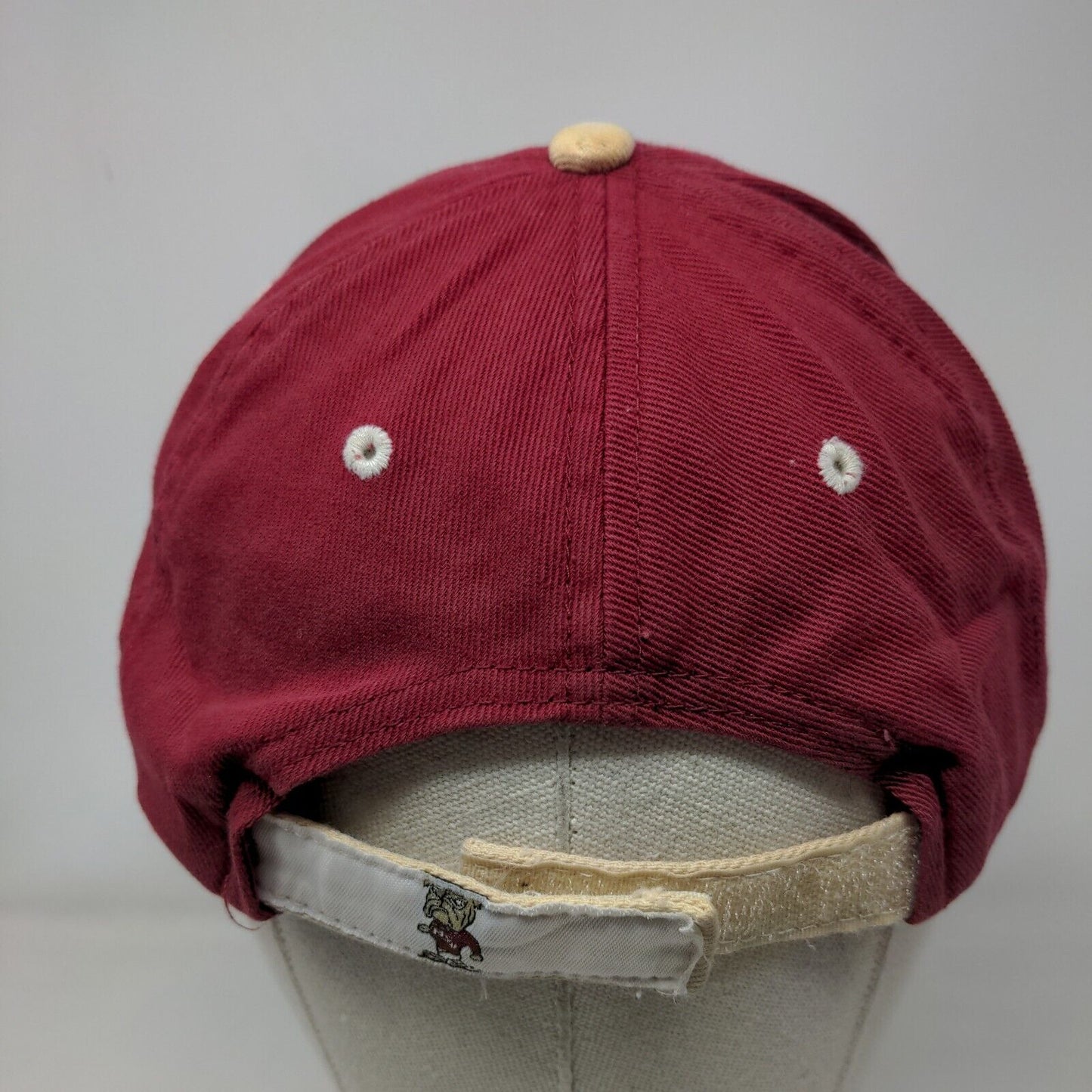 Mississippi State Strapback Hat Red White Embroidered Logo OSFA 100% Cotton