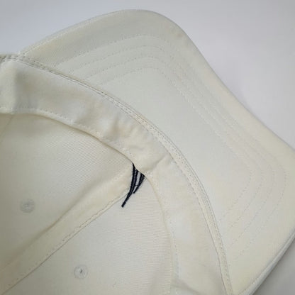 Nautica Baseball Cap White One Size Sail Logo Blue Side Bill Logo Adjustable Hat