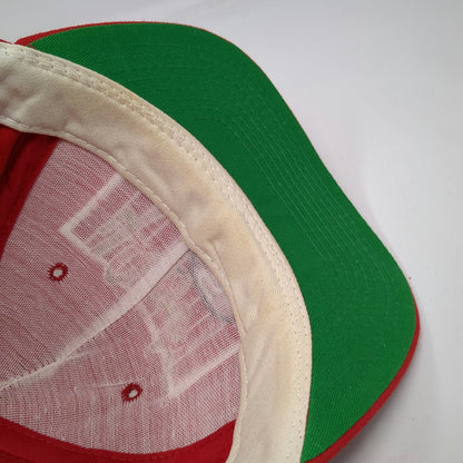 San Francisco 49ers NFL The Game Red Snapback Hat Green Underbrim USA Vintage