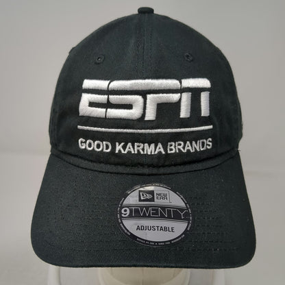 New Era Baseball Cap Black One Size ESPN Good Karma Brands Adjustable Strap Hat