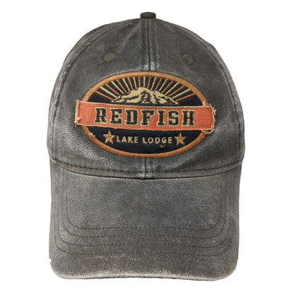 Legacy Baseball Cap Gray One Size Redfish Lake Lodge Slideback Sunburst hat