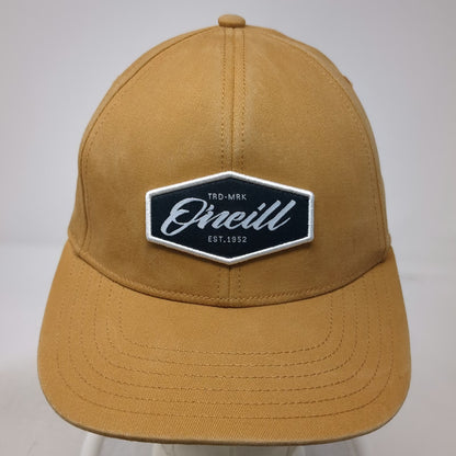 O'Neill Baseball Cap Brown XL Fitted Patch Embroidered 6-Panel Stretch Fit Hat