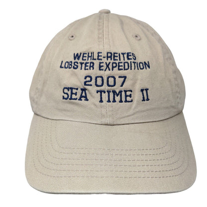 2007 Sea Time II Chris Slideback Hat Tan OSFA Embroidered Headwear Depot