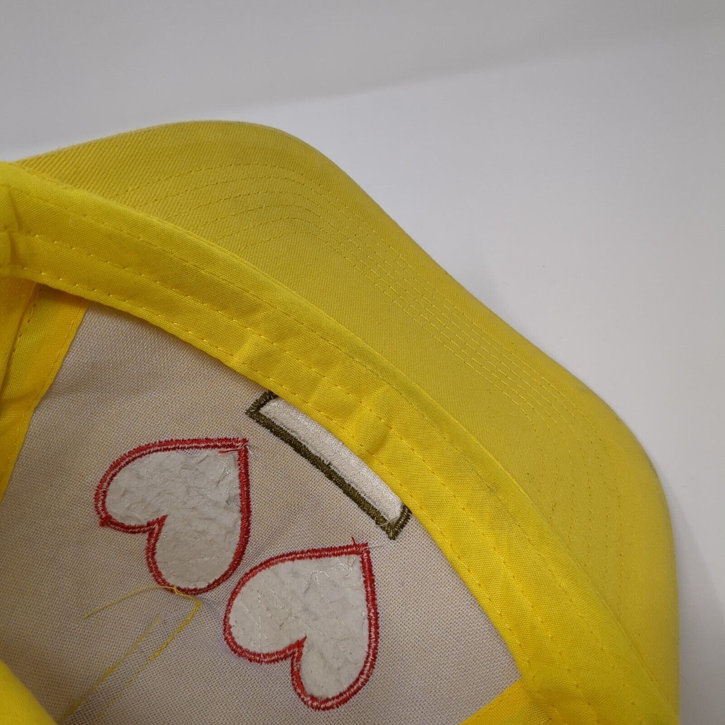 Heart Eyes Emoji Snapback Hat Yellow One Size Adjustable Embroidered