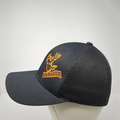 Bucked Up Fitted Baseball Cap Black S/M Lightweight Embroidered Flexfit Yupoong