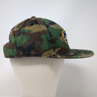 Vans 5 Panel Hat Green Black Camo One Size Snapback Logo Patch Authentic OG