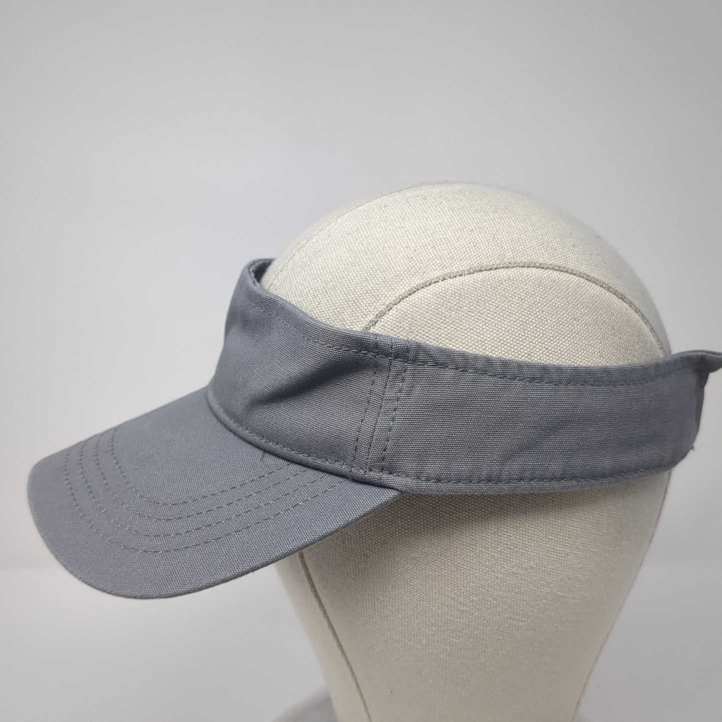 Unbranded Slideback Visor Hat Gray One Size Solid Adjustable Blank