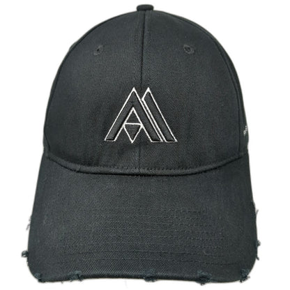 Academy Mortgage Snapback Hat Black One Size Distressed American Flag Underbrim