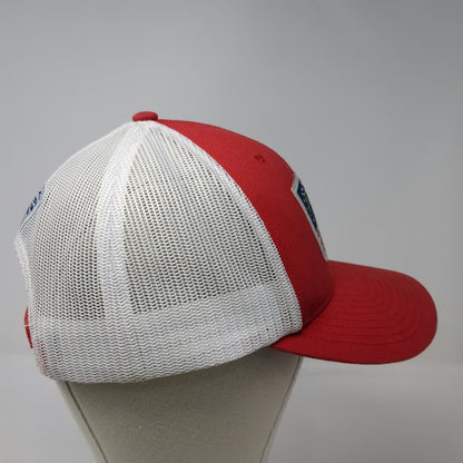 Columbia Trucker Hat Red One Size Georgia Fish Flag Mesh Back PFG Fishing
