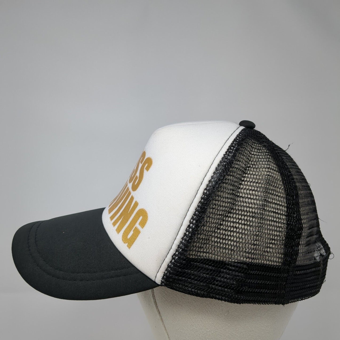 Miss Behaving Snapback Trucker Hat Black One Size Adjustable Mesh Back 6 Panel