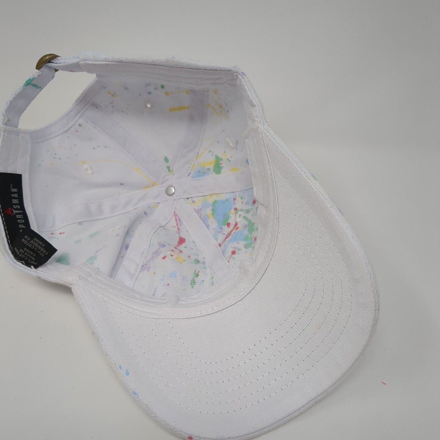 Sportsman Slideback Hat Multicolor OSFA Adjustable Paint Splatter