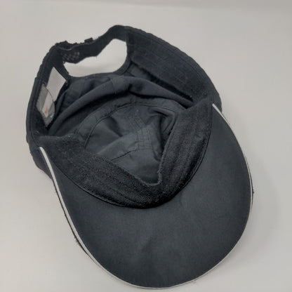 Nike Fit Dry Strapback Hat Black OSFA Adjustable Swoosh Running