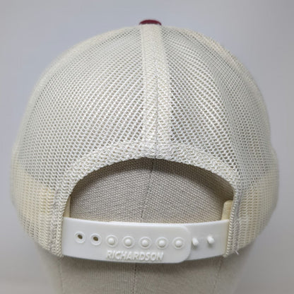 Richardson Trucker Hat Blue White Red L Mesh Back Snapback Forteko Logo Cap