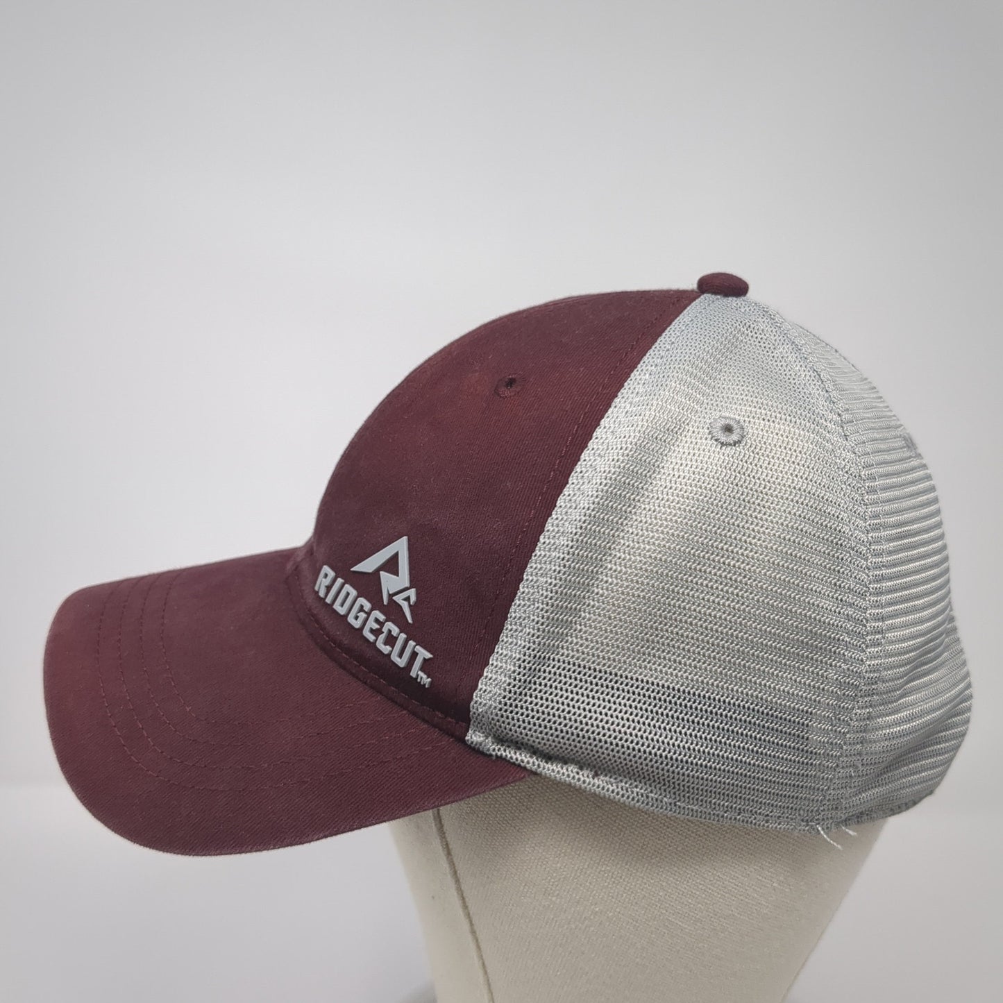 Ridgecut Snapback Trucker Hat Red One Size Adjustable Embroidered Mesh Back