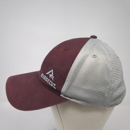 Ridgecut Snapback Trucker Hat Red One Size Adjustable Embroidered Mesh Back