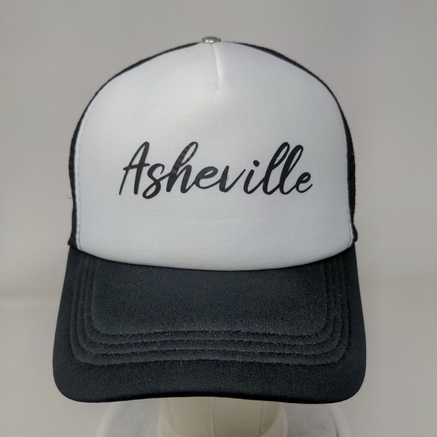 Asheville Snapback Mesh Back Trucker Hat Black One Size Colorblock