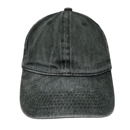 Unbranded Slideback Hat Green OSFA Adjustable Blank Solid 6 Panel