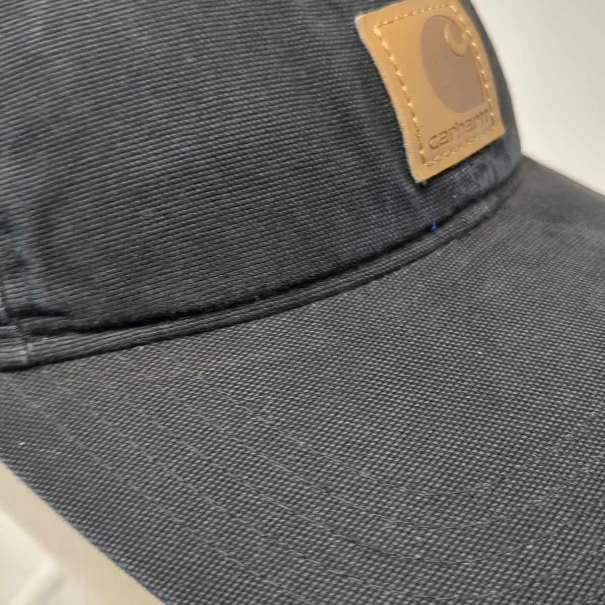Carhartt Baseball Cap Black One Size Strapback Canvas Logo Patch Workwear Hat