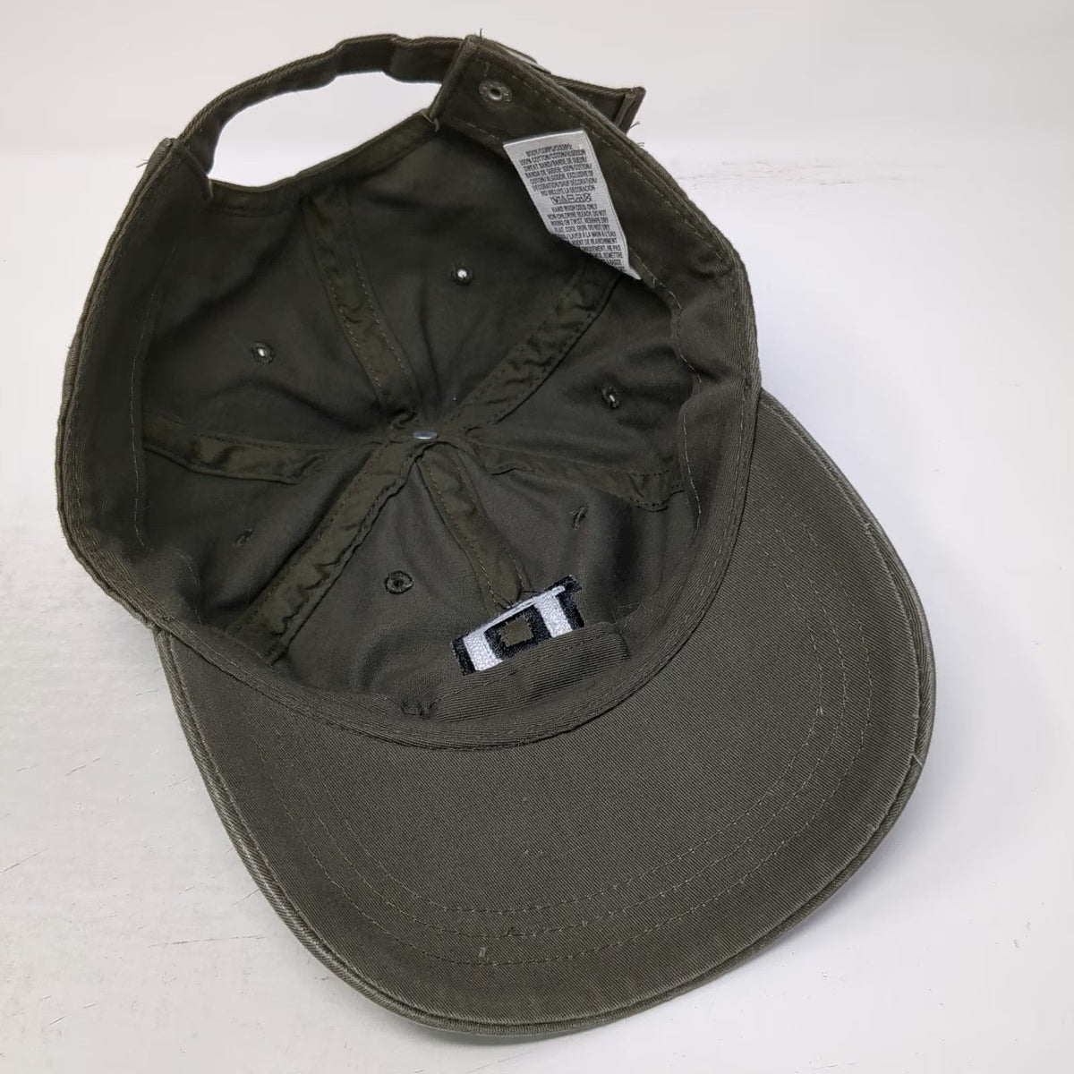 PINK Victoria's Secret Baseball Cap Green One Size P Patch Hat Slideback Cotton