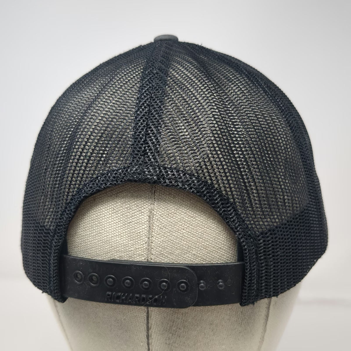 Richardson Trucker Hat Gray Black One Size Mesh Back Snapback McMillen Logo Hat