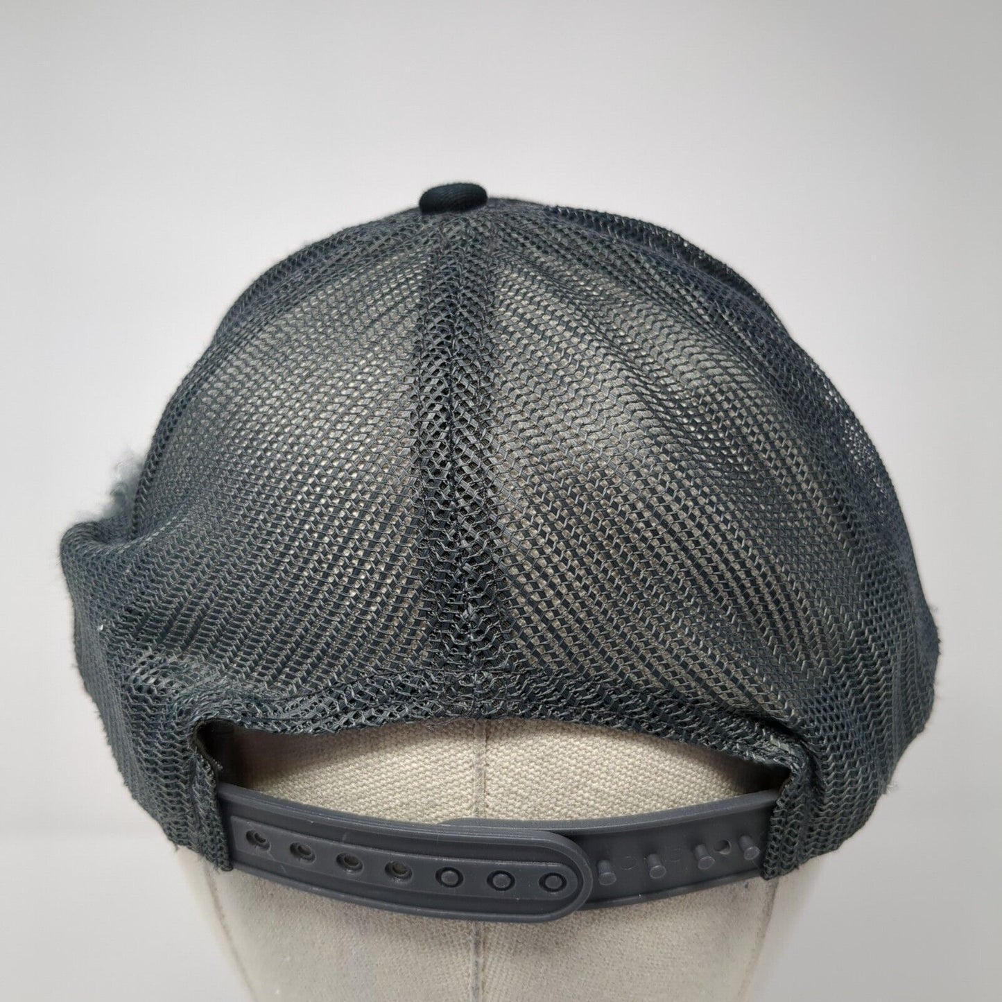 Letter N Snapback Mesh Back Trucker Hat Black One Size Embroidered