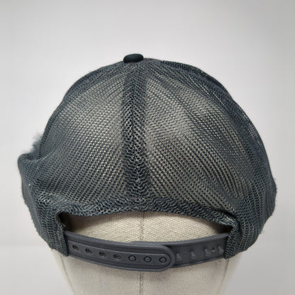 Letter N Snapback Mesh Back Trucker Hat Black One Size Embroidered