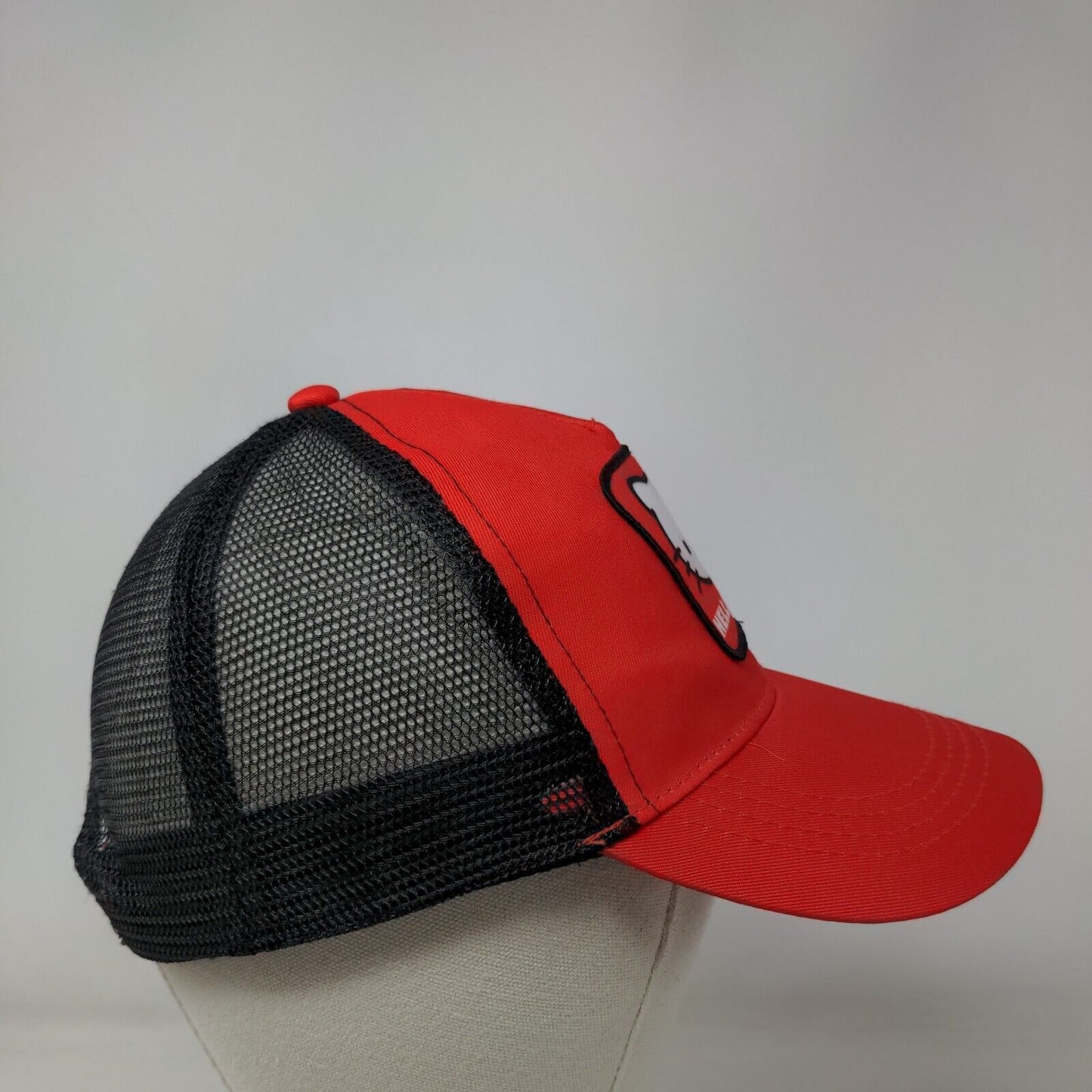 Hello Kitty by Sanrio Snapback Trucker Hat Red One Size Adjustable Mesh Back