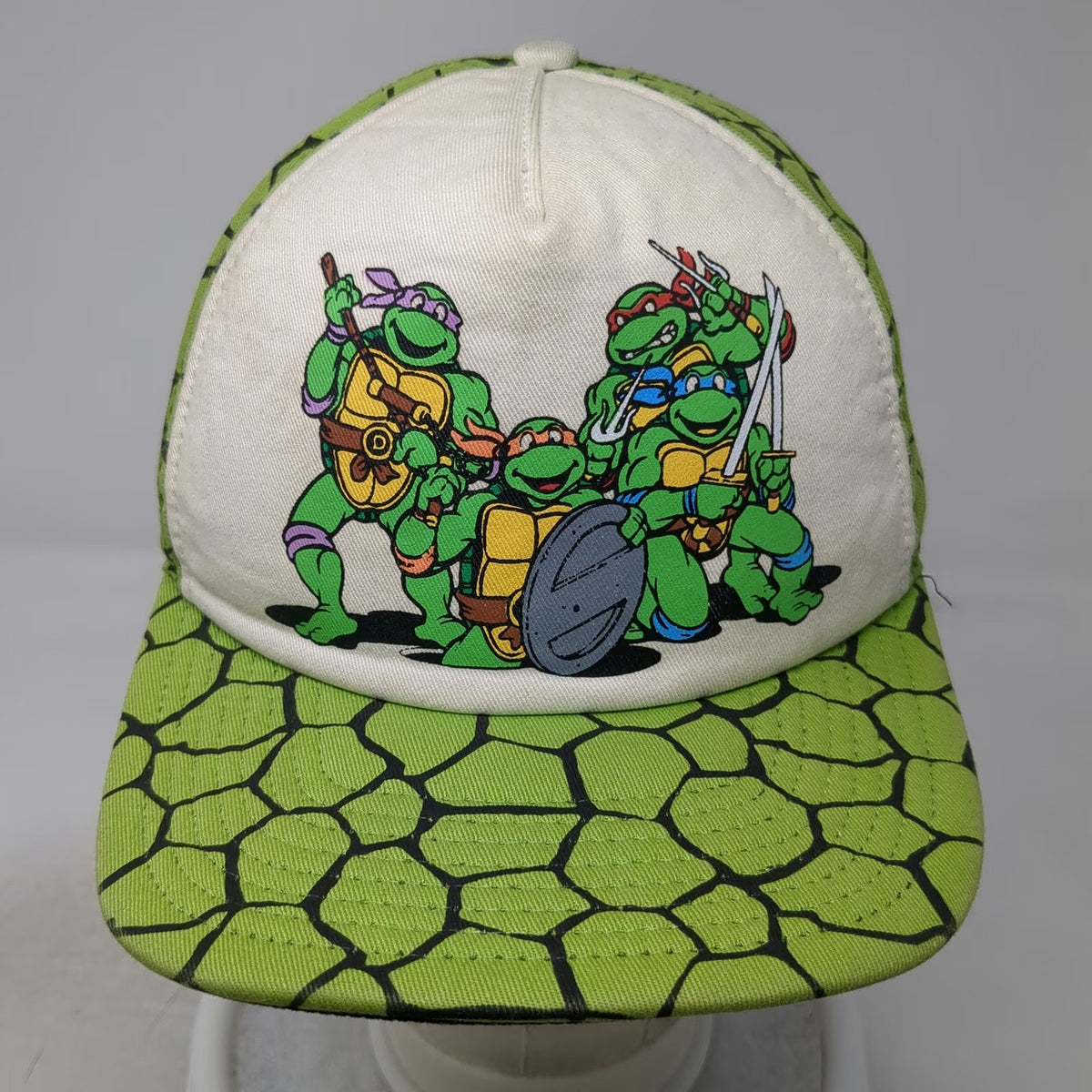 Teenage Mutant Ninja Turtles 5 Panel Green One Size Shell Print Snapback Hat