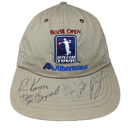 Boise Open Buy Com Tour Albertsons Autographed Hat Beige One Size Baseball Cap