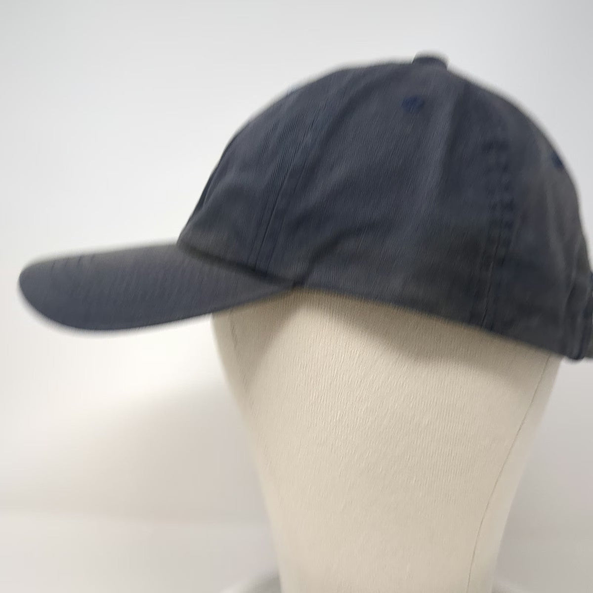 Yupoong Stio Flower Embroidery Blue Baseball Cap One Size Cotton Hat Slideback