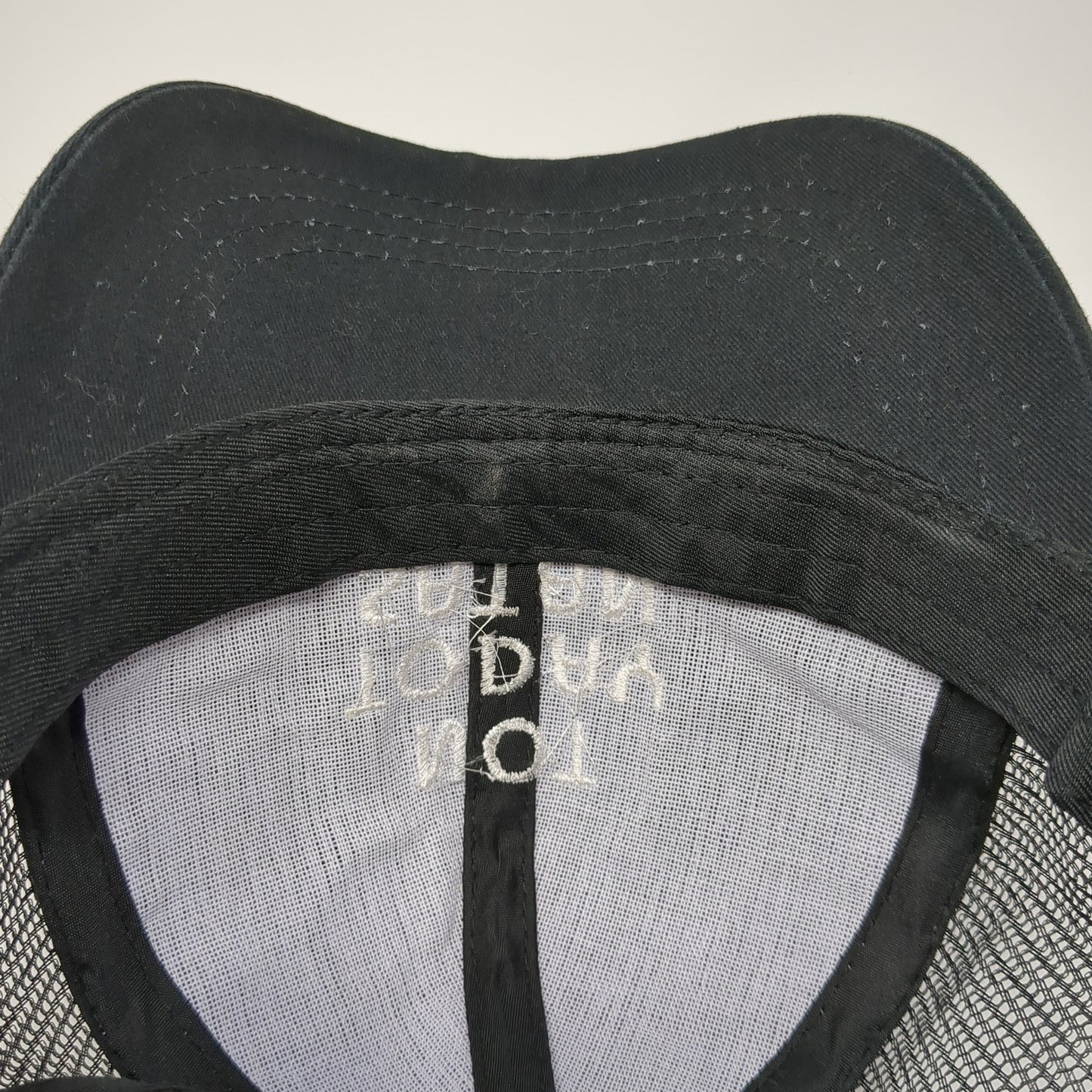 Not Today Satan Ponytail Trucker Hat Black One Size Adjustable Mesh Back C.C