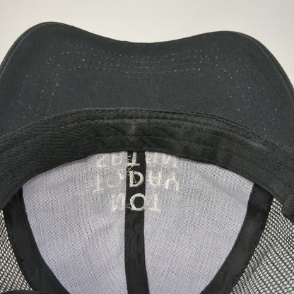 Not Today Satan Ponytail Trucker Hat Black One Size Adjustable Mesh Back C.C