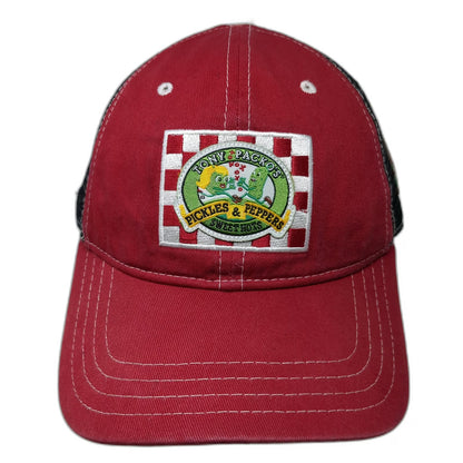 Pukka Baseball Cap Red One Size Tony Packos Cafe Pickles Peppers Toledo Ohio Hat