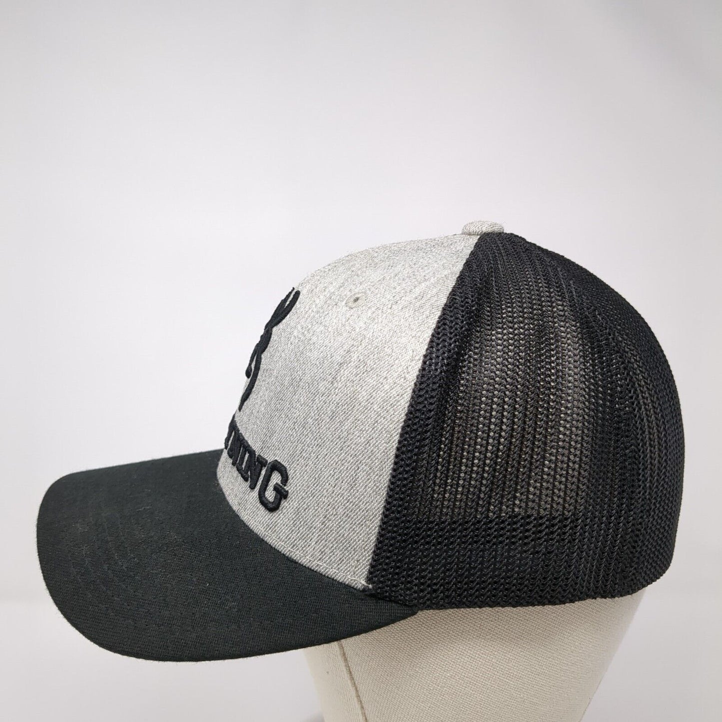 Browning Fitted Mesh Back Trucker Hat Multi L-XL Flexfit Embroidered