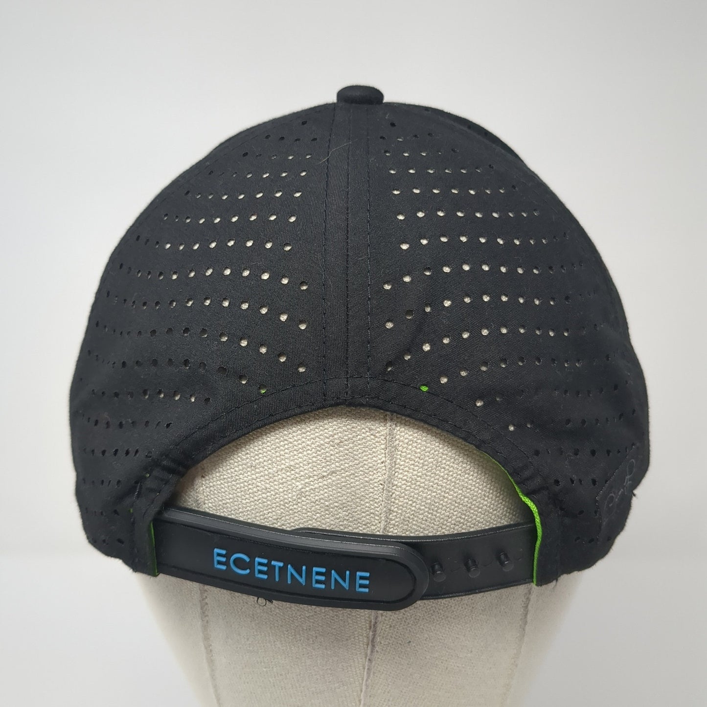 CMG Ecetnene Snapback Hat Black One Size Adjustable Laser Cut Outdoor