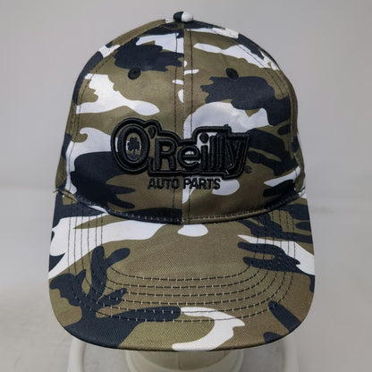 O'Reilly Auto Parts Baseball Cap Green One Size Camo Strapback Shamrock Hat