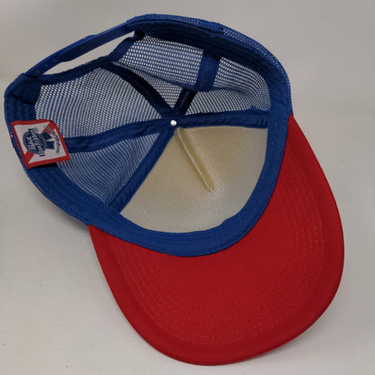 Pabst Blue Ribbon Snapback Mesh Back Trucker Hat Multi One Size Colorblock