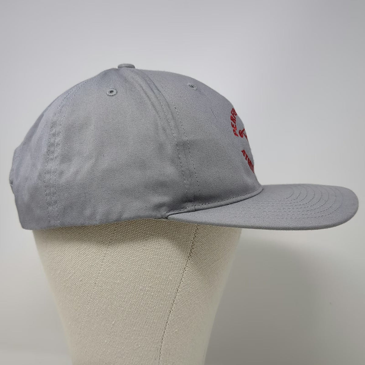 Richardson Snapback Gray L Performance Athletic Club Embroidery Flat Brim Hat