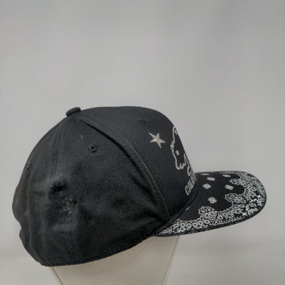 California Republic Snapback Hat Black OS Adjustable Embroidered Ace Cap Inc
