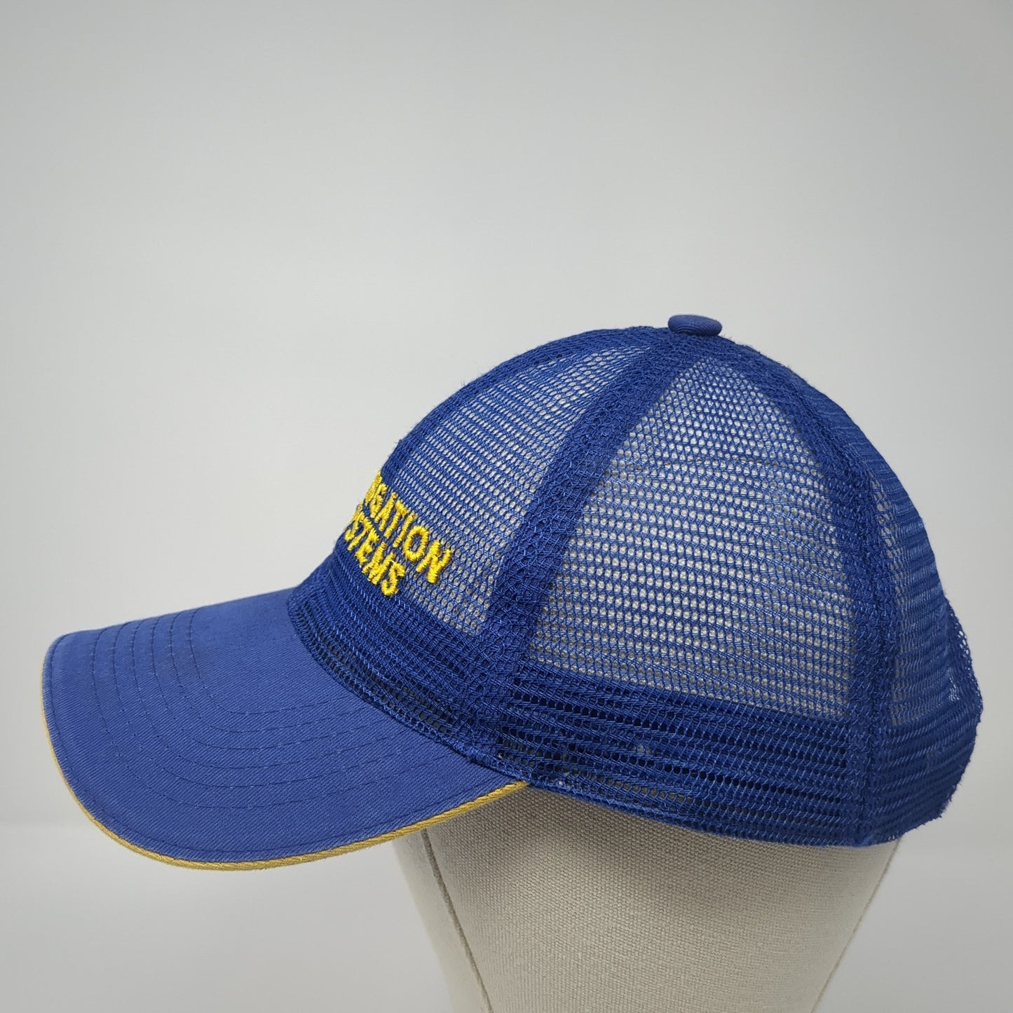 T-L Irrigation Systems Strapback Trucker Hat Blue One Size Adjustable Mesh Back
