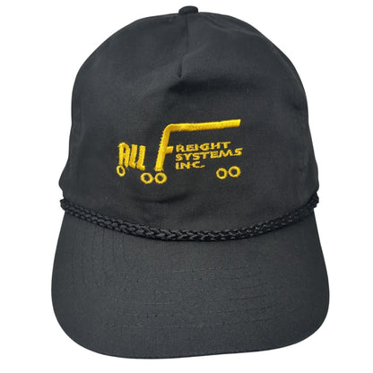 All Freight Systems Inc Snapback Hat Black OS Adjustable Embroidered Rope KC