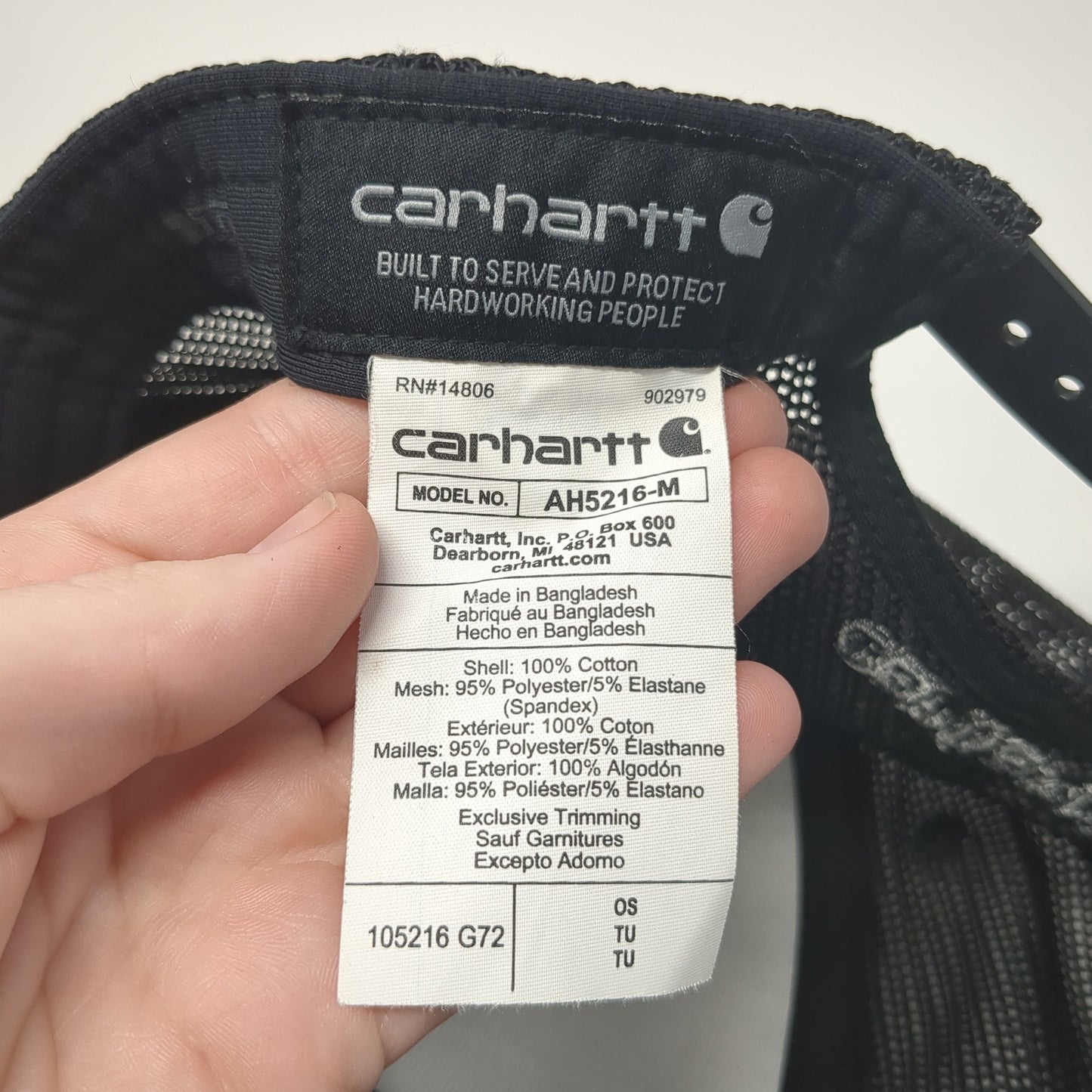 Carhartt Snapback Trucker Hat Green One Size Mesh Back Colorblock