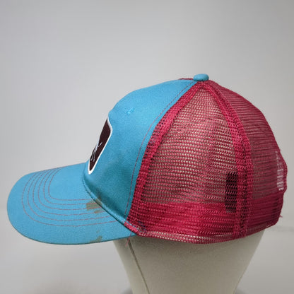 Rockville Trucker Hat Blue Pink One Size Zoo Boise Giraffe Mesh Snapback 1916