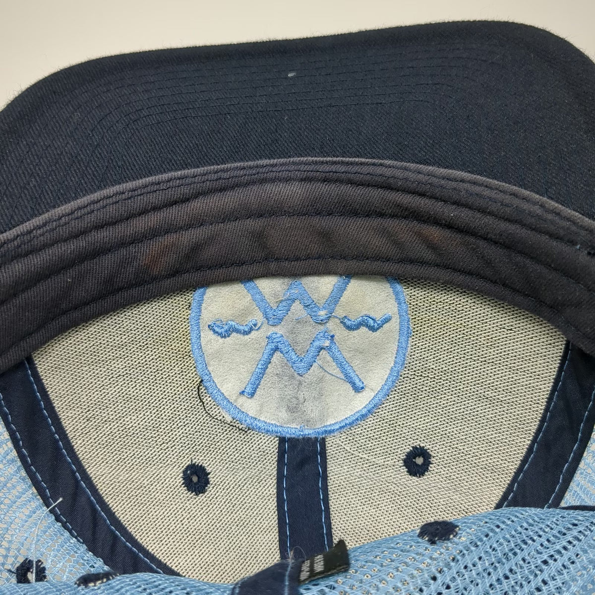 Werner Paddles Trucker Hat Blue One Size Mesh Snapback Embroidered Logo Mountain