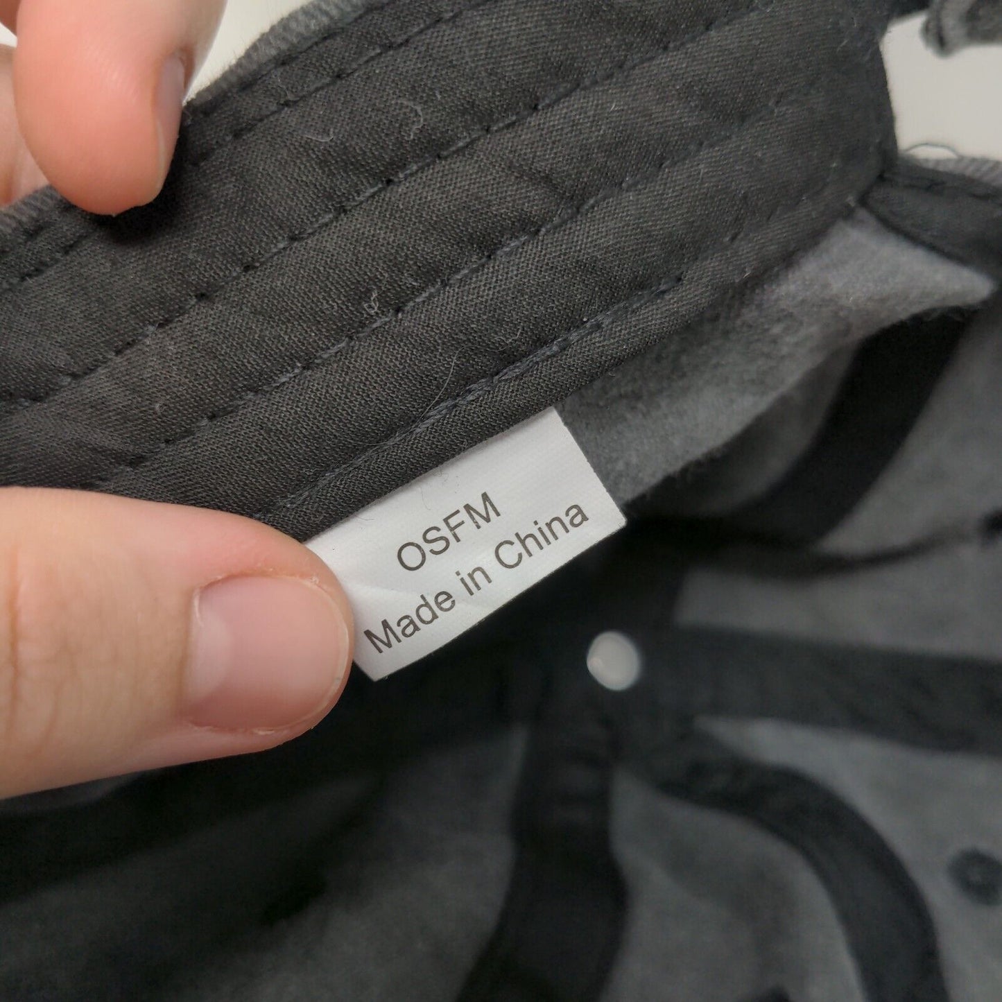 Unbranded Strapback Hat Gray OSFM Adjustable Solid 6 Panel Blank